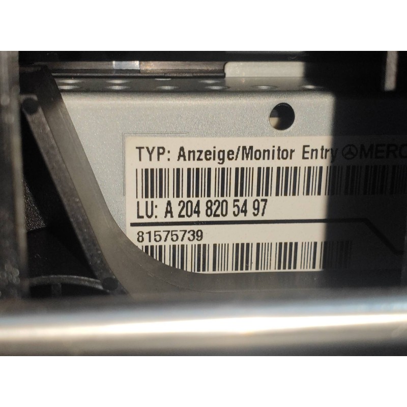 Recambio de pantalla multifuncion para mercedes clase c (w204) berlina c 180 kompressor blueefficiency (204.044) referencia OEM 