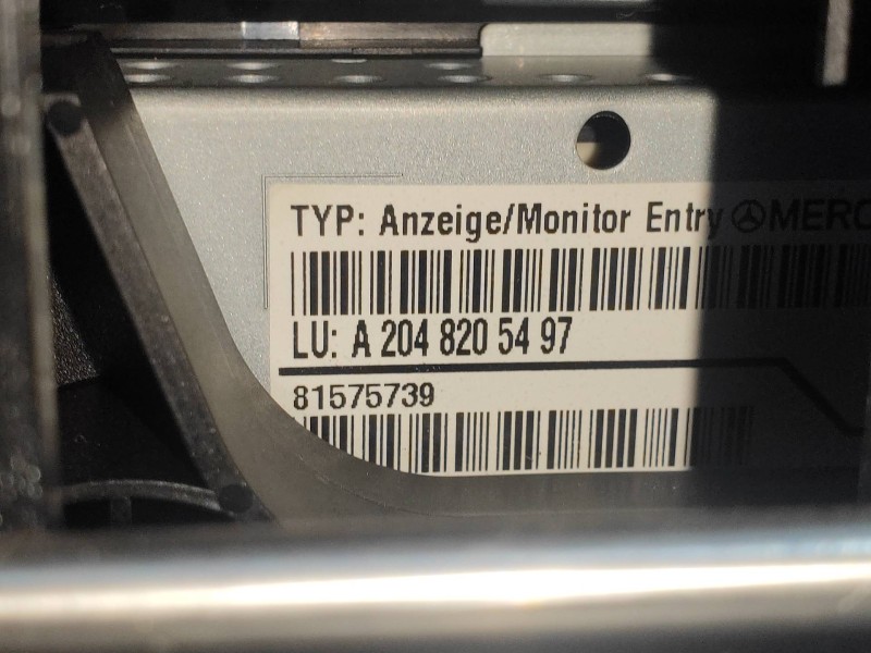 Recambio de pantalla multifuncion para mercedes clase c (w204) berlina c 180 kompressor blueefficiency (204.044) referencia OEM 