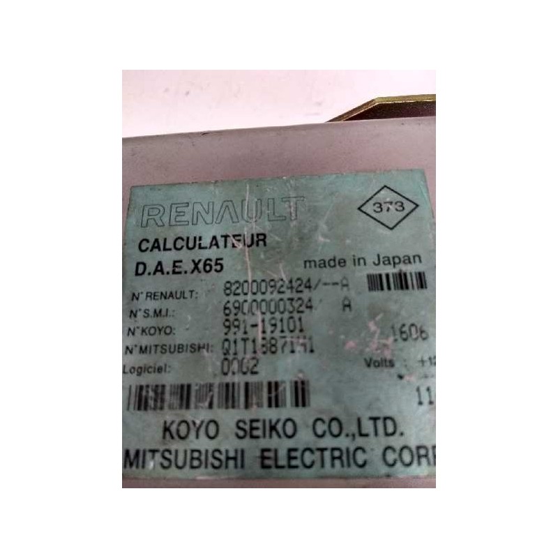 Recambio de centralita direccion para renault clio ii fase ii (b/cb0) 1.4 16v referencia OEM IAM 8200092424 99119101 Q1T18871H1