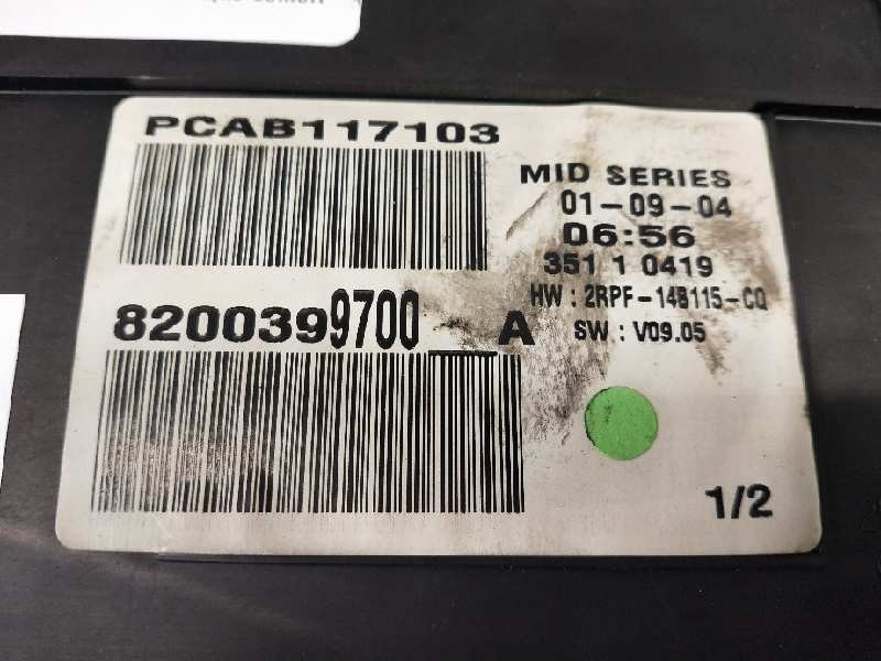 Recambio de cuadro instrumentos para renault megane ii familiar authentique confort referencia OEM IAM 8200399700A PCAB117103 