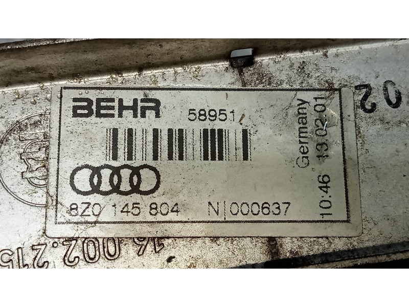 Recambio de intercooler para audi a2 (8z) 1.4 tdi (55kw) referencia OEM IAM 8Z0145804  