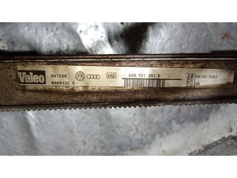 Recambio de radiador agua para audi a2 (8z) 1.4 tdi (55kw) referencia OEM IAM 8Z0121251D 848912C 