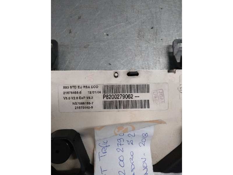 Recambio de cuadro instrumentos para renault trafic caja cerrada (ab 4.01) 1.9 diesel referencia OEM IAM P8200279062 216754648 