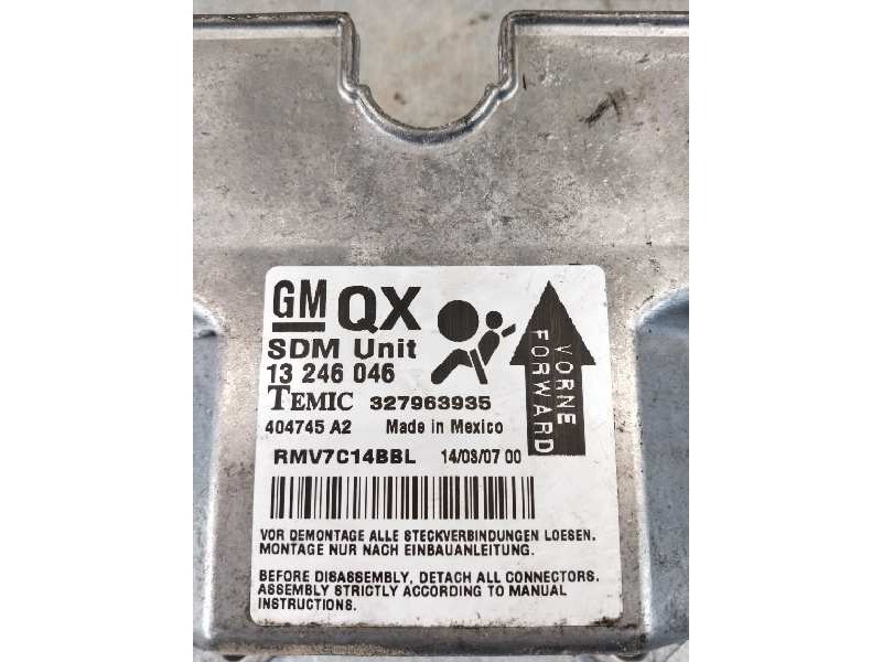 Recambio de centralita airbag para opel zafira b 1.8 16v referencia OEM IAM 13246046 327963935 