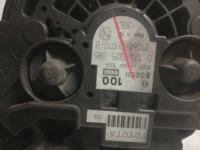 Recambio de alternador para toyota avensis berlina (t25) 2.0 executive sedán (4-ptas.) referencia OEM IAM 0124325085  