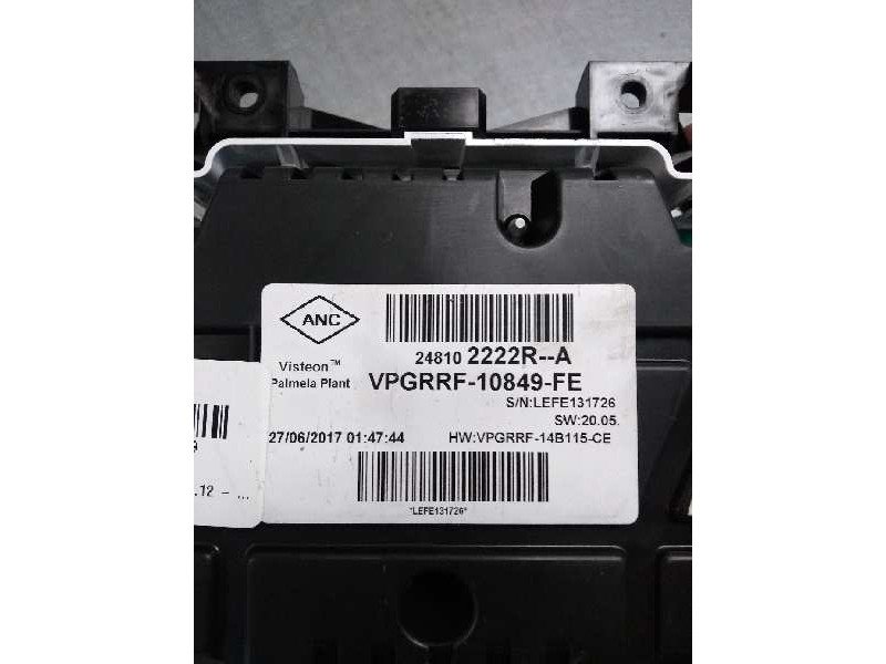 Recambio de cuadro instrumentos para renault clio iv 1.5 dci diesel fap referencia OEM IAM 248102222RA VPGRRF10849FE 