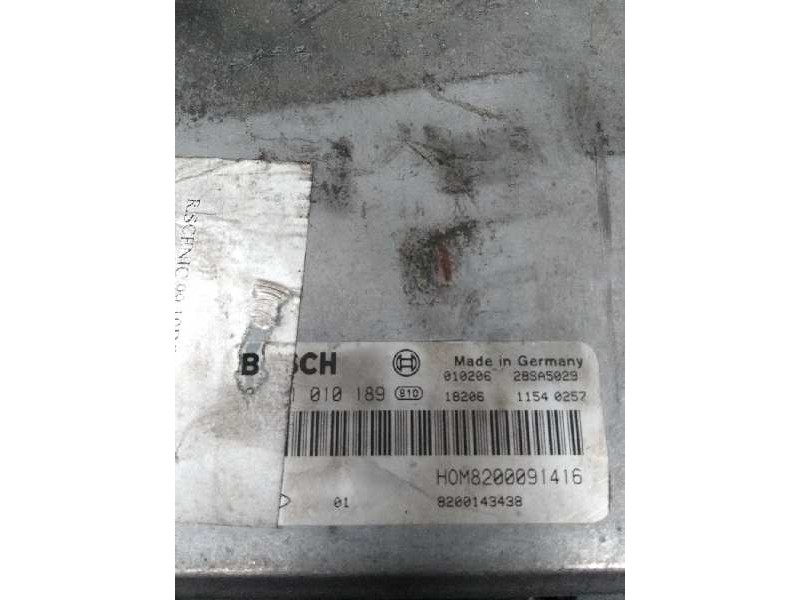 Recambio de centralita motor uce para renault scenic rx4 (ja0) 1.9 dci diesel cat referencia OEM IAM 0281010189 HOM8200091416 82