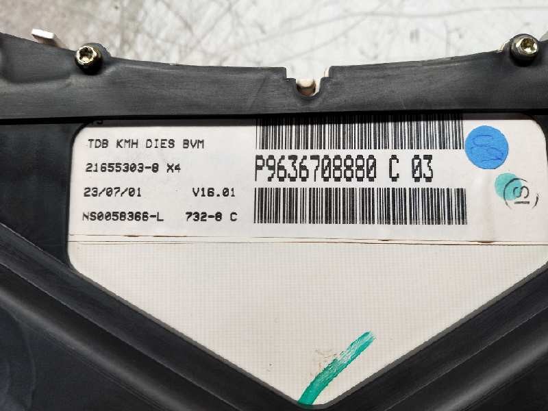 Recambio de cuadro instrumentos para peugeot 307 (s1) xs referencia OEM IAM P9636708880 216553038 