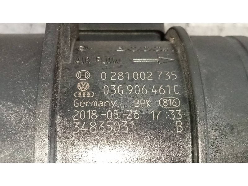 Recambio de caudalimetro para audi a6 berlina (4f2) 2.0 tdi referencia OEM IAM 0281002735 03G906461C 