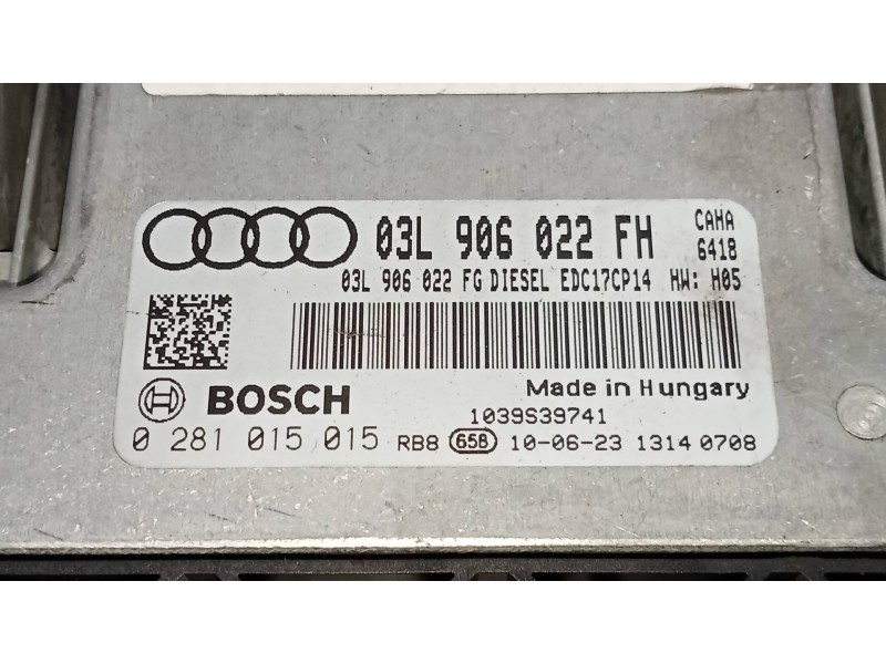 Recambio de centralita motor uce para audi a6 berlina (4f2) 2.0 tdi referencia OEM IAM 0281015015 03L906022FH 