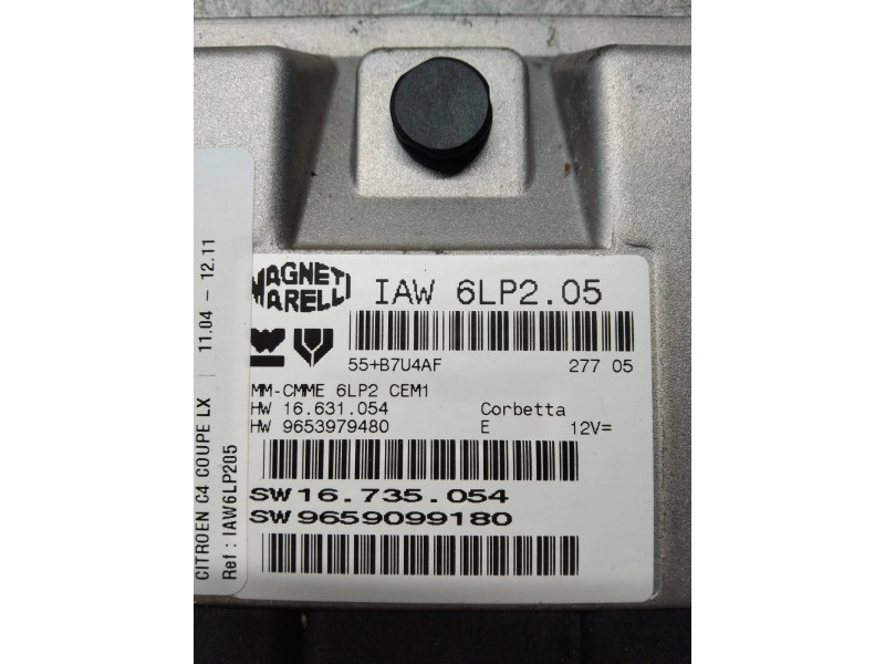 Recambio de centralita motor uce para citroen c4 coupe lx referencia OEM IAM IAW6LP205 9653979480 9659099180