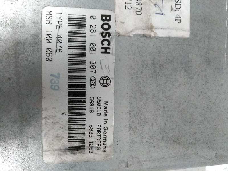 Recambio de centralita motor uce para mg rover serie 600 (rh) 2.0 turbodiesel referencia OEM IAM 0281001307 MSB100060 4078