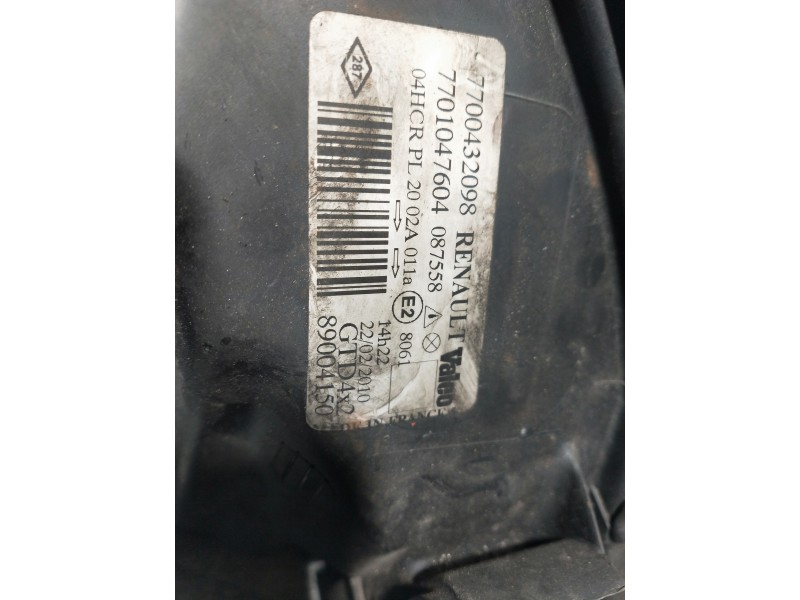 Recambio de faro izquierdo para renault scenic (ja..) 1.9 d rt referencia OEM IAM 7700432098 7701047604 89004150