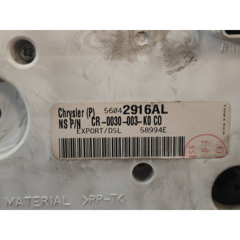 Recambio de cuadro instrumentos para jeep gr.cherokee (wj/wg) 2.7 crd laredo referencia OEM IAM 56042916AL 58994E 