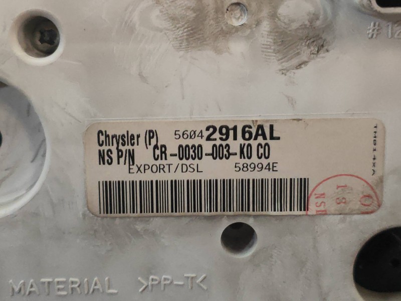 Recambio de cuadro instrumentos para jeep gr.cherokee (wj/wg) 2.7 crd laredo referencia OEM IAM 56042916AL 58994E 