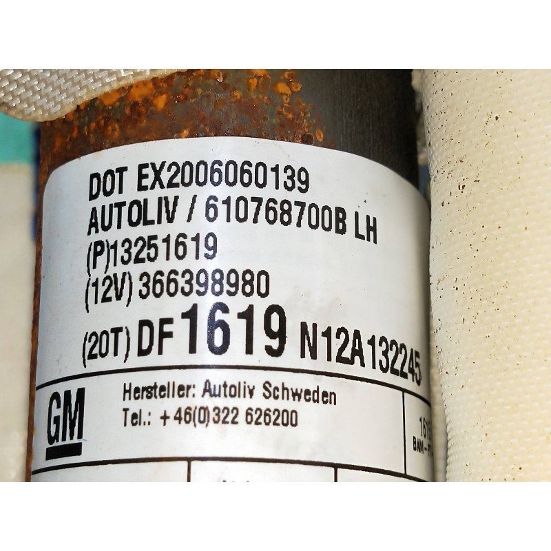 Recambio de airbag cortina delantero izquierdo para opel astra j lim. cosmo referencia OEM IAM 610768700B 39095575 