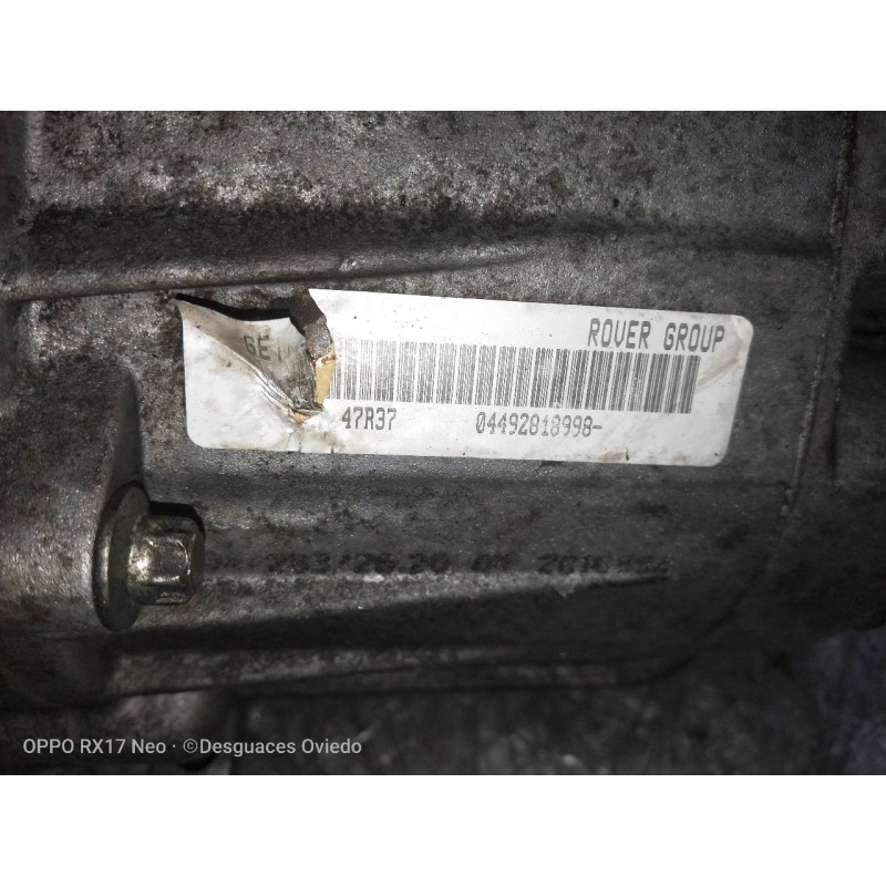Recambio de caja cambios para mg rover serie 75 tourer (rj) 2.0 16v cdti referencia OEM IAM 47R37 04492818998 