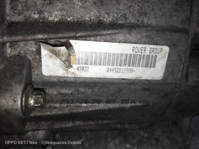 Recambio de caja cambios para mg rover serie 75 tourer (rj) 2.0 16v cdti referencia OEM IAM 47R37 04492818998 