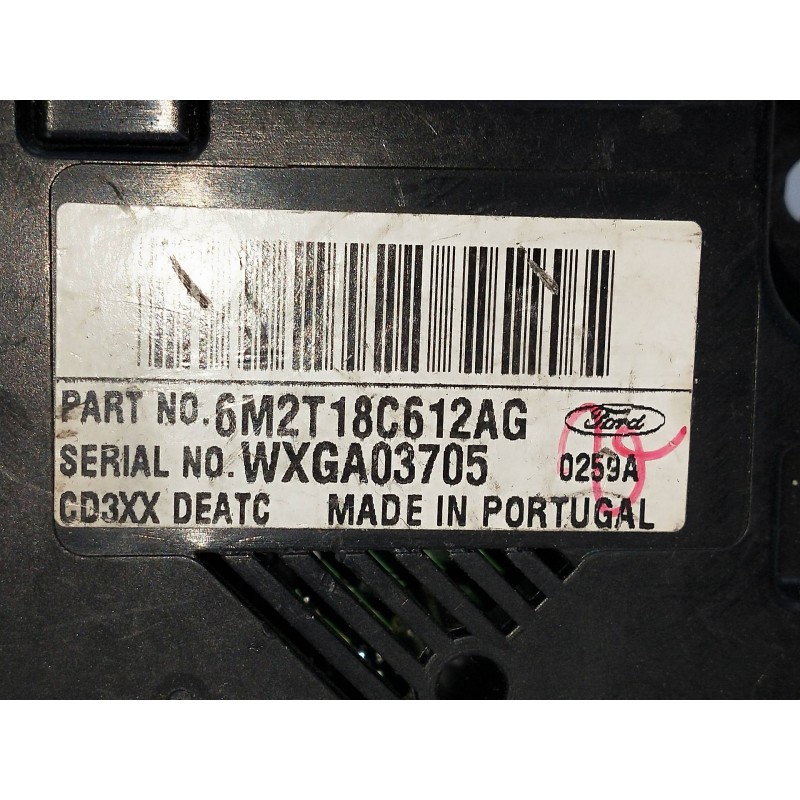 Recambio de mando calefaccion / aire acondicionado para ford s-max (ca1) 1.8 tdci cat referencia OEM IAM 6M2T18C612AG  