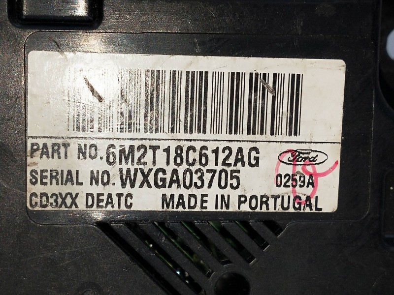 Recambio de mando calefaccion / aire acondicionado para ford s-max (ca1) 1.8 tdci cat referencia OEM IAM 6M2T18C612AG  