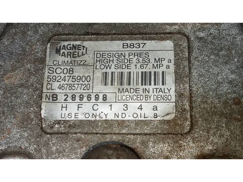 Recambio de compresor aire acondicionado para lancia lancia y 1.2 le referencia OEM IAM 592475900  