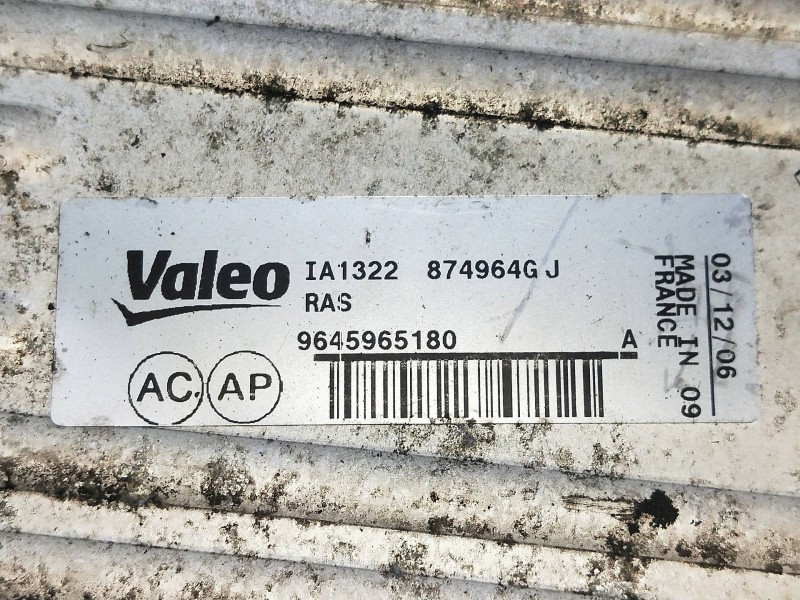 Recambio de intercooler para citroen c4 berlina collection referencia OEM IAM 9645965180 874964GJ  Recambio de intercooler para citroen c4 berlina collection referencia OEM IAM 9645965180 874964GJ