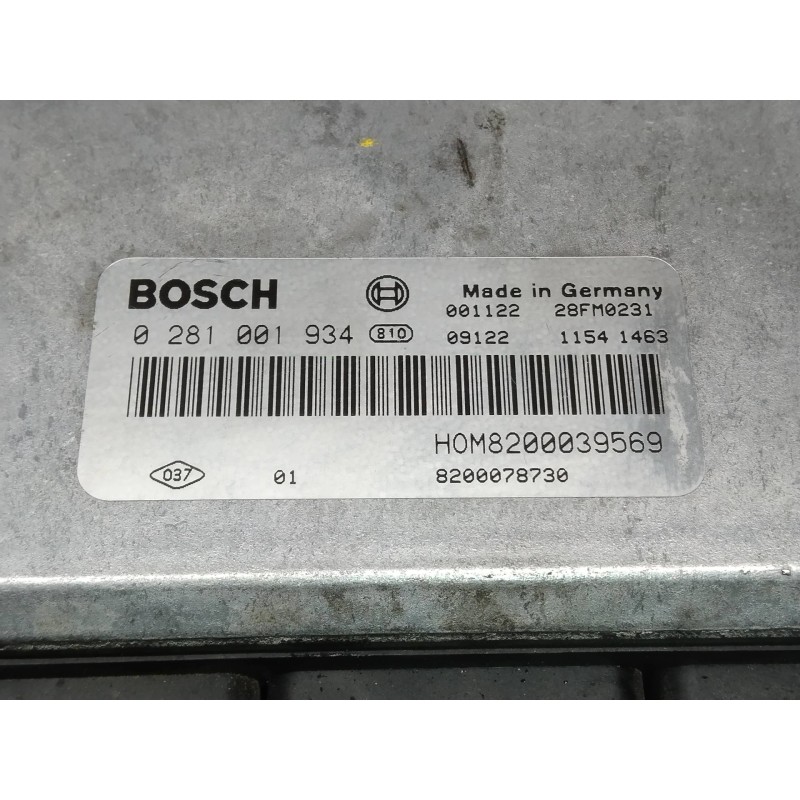 Recambio de centralita motor uce para renault megane i fase 2 berlina (ba0) 1.9 dci authentique referencia OEM IAM 0281001934 HO
