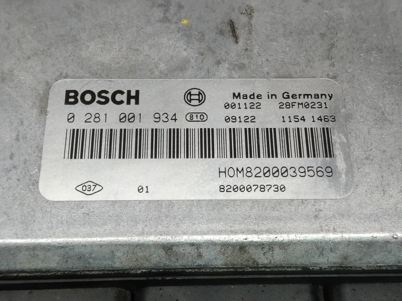 Recambio de centralita motor uce para renault megane i fase 2 berlina (ba0) 1.9 dci authentique referencia OEM IAM 0281001934 HO