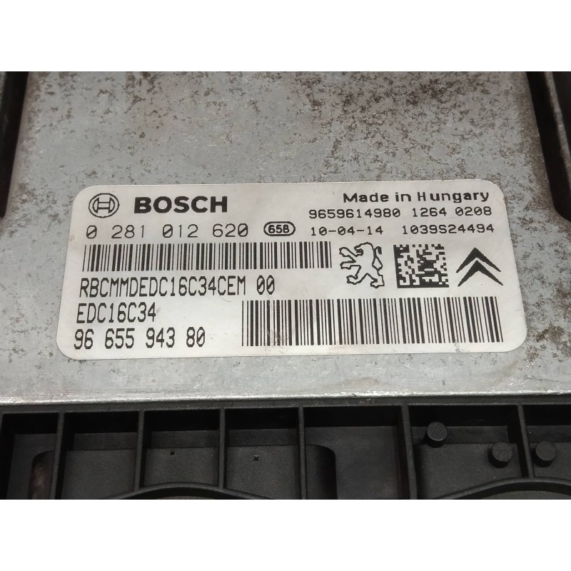 Recambio de centralita motor uce para citroen berlingo 1.6 hdi 75 collection familiar referencia OEM IAM 0281012620 9665594380 E