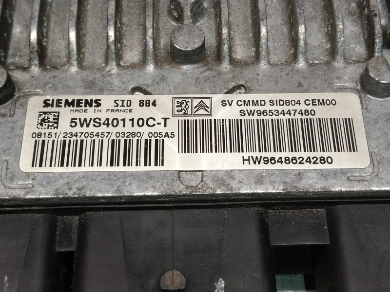 Recambio de centralita motor uce para citroen c3 1.4 hdi magic referencia OEM IAM 5WS40110CT SW9653447480 HW9648624280 SID804
