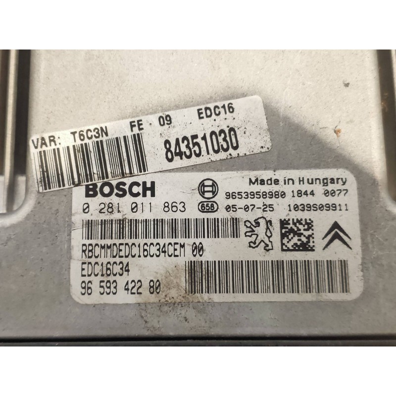 Recambio de centralita motor uce para peugeot 307 break/sw (s2) x-line referencia OEM IAM 0281011863 9659342280 9653958980 BOSCH