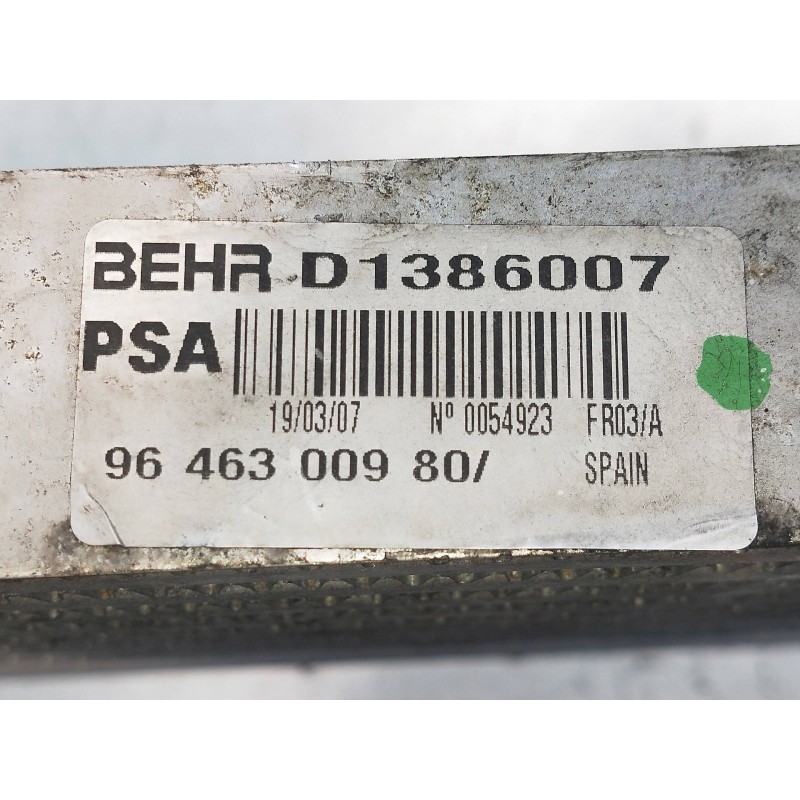 Recambio de intercooler para citroen c6 2.7 v6 hdi fap cat (uhz / dt17ted4) referencia OEM IAM 9646300980 D1386007 