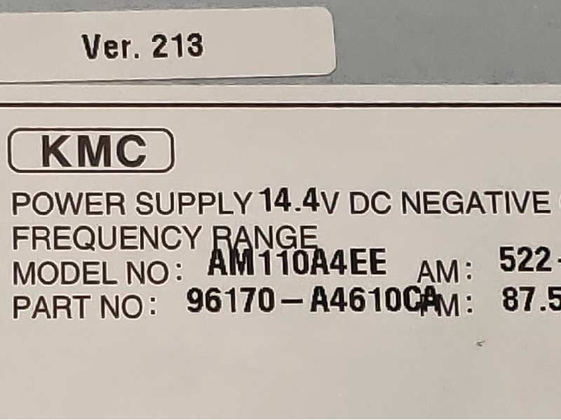 Recambio de sistema audio / radio cd para kia carens ( ) concept referencia OEM IAM 96170A4610CA  