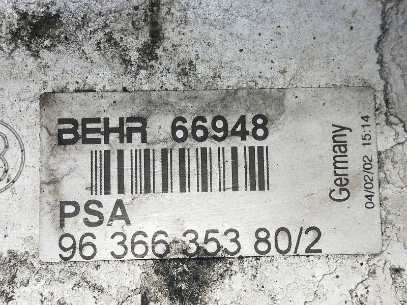 Recambio de intercooler para citroen xsara berlina 2.0 hdi cat (rhy / dw10td) referencia OEM IAM 9636635380 66948 