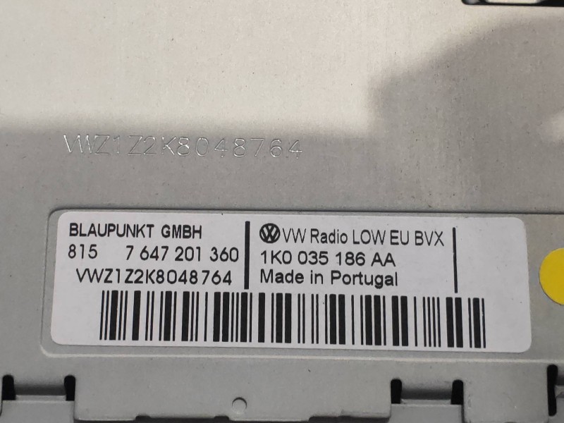 Recambio de sistema audio / radio cd para volkswagen passat berlina (3c2) highline referencia OEM IAM 1K0035186AA  