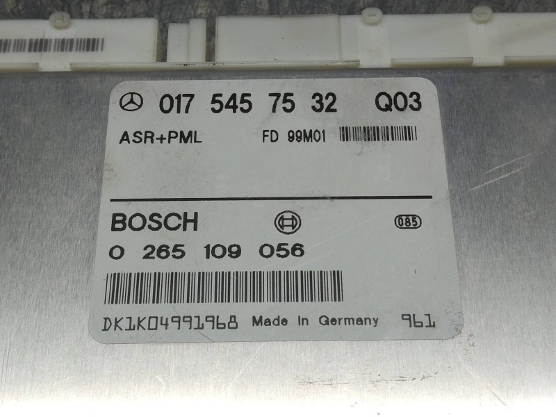 Recambio de centralita asr para mercedes clase e (w210) berlina diesel 300 turbodiesel (210.025) referencia OEM IAM 0265109056 0