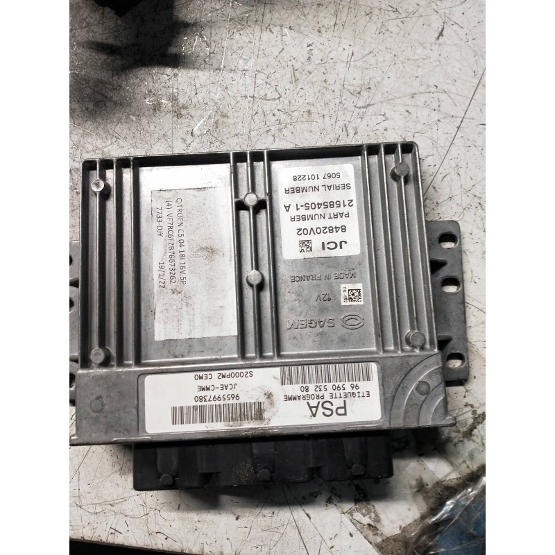 Recambio de centralita motor uce para citroen c5 berlina sx (e) referencia OEM IAM 9655997380 9659053280 215854051A S2000PM2