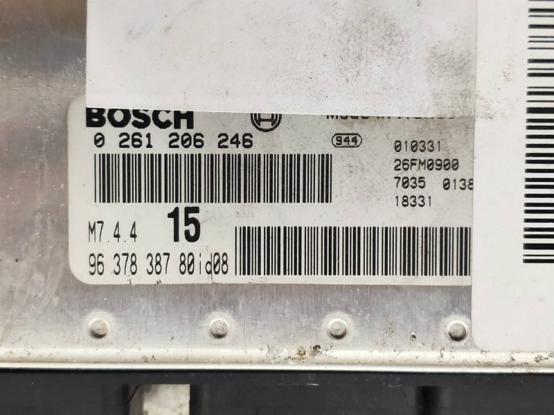 Recambio de centralita motor uce para peugeot 106 (s2) max referencia OEM IAM 0261206246 9637838780 15 BOSCH