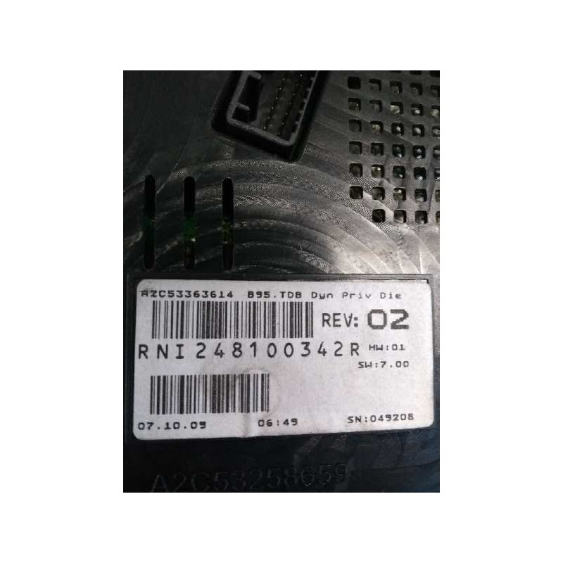 Recambio de cuadro instrumentos para renault megane iii berlina 5 p 1.5 dci diesel fap referencia OEM IAM 248100342R  