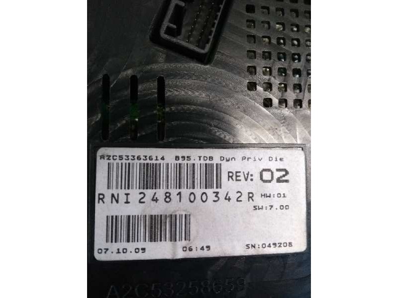 Recambio de cuadro instrumentos para renault megane iii berlina 5 p 1.5 dci diesel fap referencia OEM IAM 248100342R  