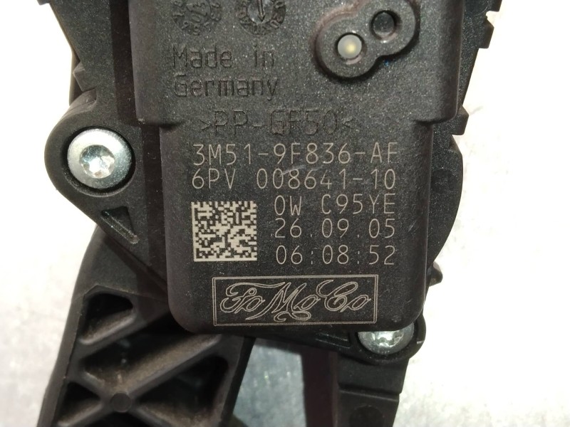 Recambio de potenciometro pedal para ford focus c-max (cap) ambiente (d) referencia OEM IAM 6PV00864110 3M519F836AF  Recambio de potenciometro pedal para ford focus c-max (cap) ambiente (d) referencia OEM IAM 6PV00864110 3M519F836AF