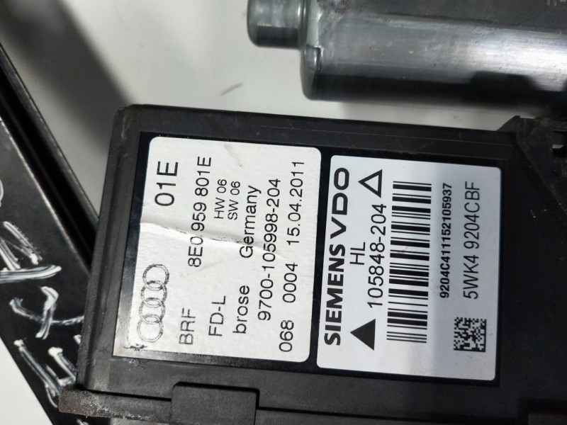 Recambio de elevalunas trasero izquierdo para seat exeo berlina (3r2) 2.0 tdi referencia OEM IAM 105848204 8E0959801E 4P