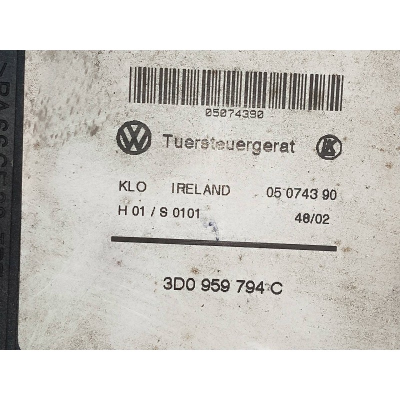 Recambio de elevalunas trasero derecho para porsche cayenne (typ 9pa) 4.5 v8 turbo cat referencia OEM IAM 3D959794C  5P
