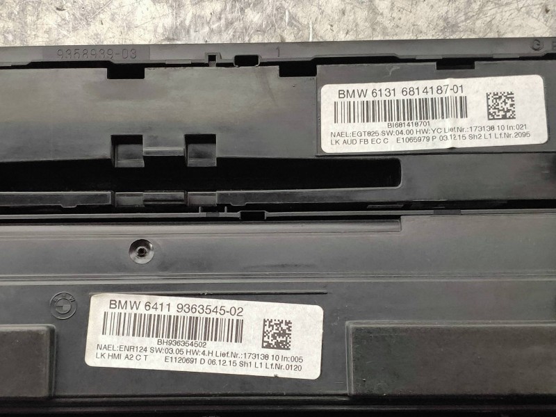 Recambio de mando calefaccion / aire acondicionado para bmw serie 3 lim. (f30) 318d referencia OEM IAM 6411936354502 61316814187