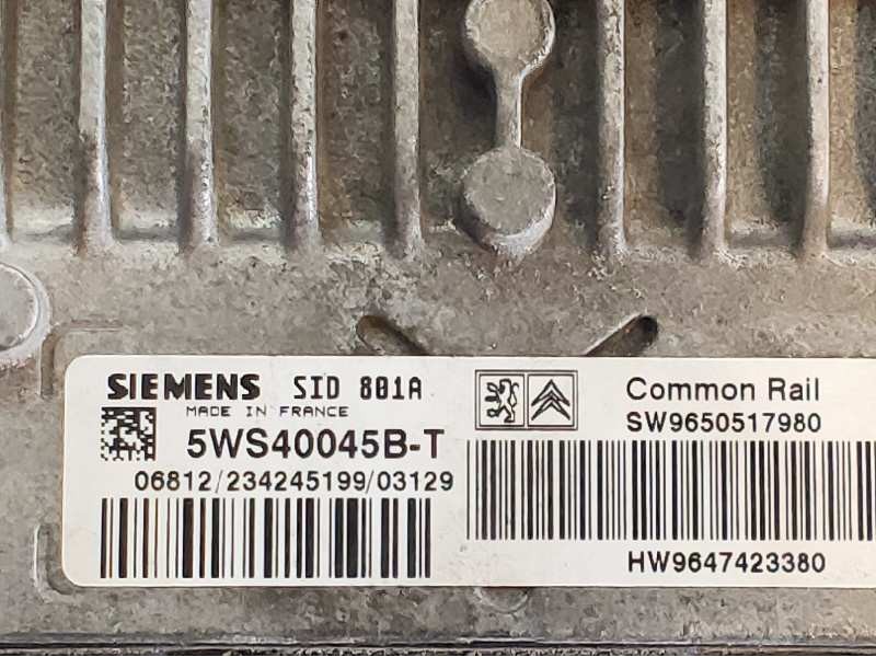 Recambio de centralita motor uce para peugeot 307 (s1) xs referencia OEM IAM 5WS40045BT HW9647423380 SW9650517980 SID801A