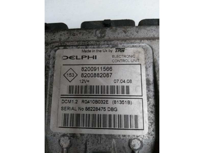 Recambio de centralita motor uce para renault twingo 1.5 dci diesel referencia OEM IAM R0410B032E 8200911566 8200882087 81351B