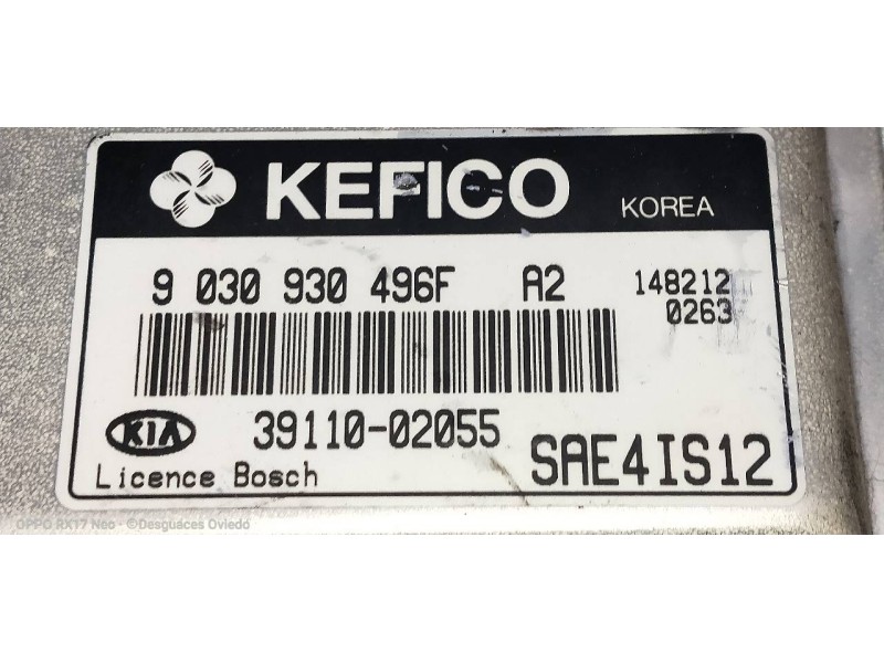 Recambio de centralita motor uce para kia picanto 1.1 ex referencia OEM IAM 3911002055 9030930496F 