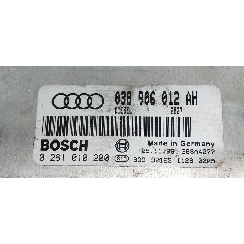 Recambio de centralita motor uce para audi a4 berlina (b5) 1.9 tdi referencia OEM IAM 0281010200 038906012AH 