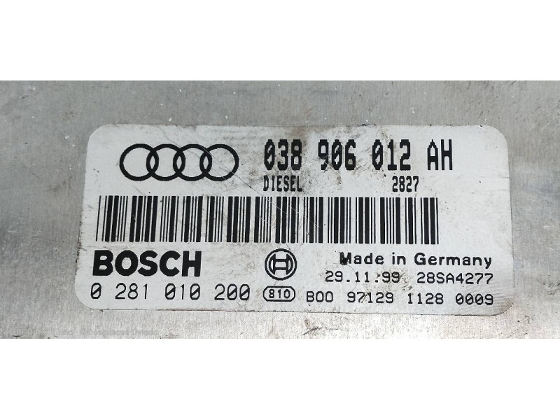 Recambio de centralita motor uce para audi a4 berlina (b5) 1.9 tdi referencia OEM IAM 0281010200 038906012AH 