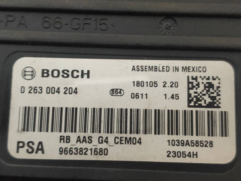 Recambio de modulo confort para peugeot partner kombi outdoor referencia OEM IAM 0263004204 9663821680 